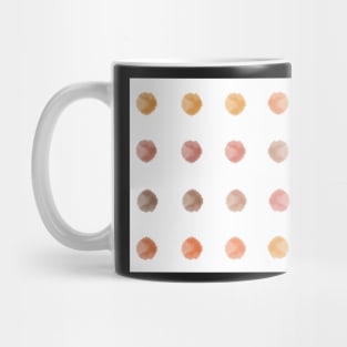 Russet Autumn / Fall Watercolor Dots Mug